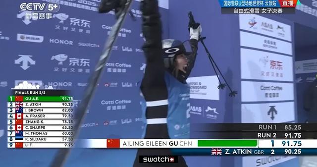 云顶站三连冠！谷爱凌摘得本赛季世界杯首金