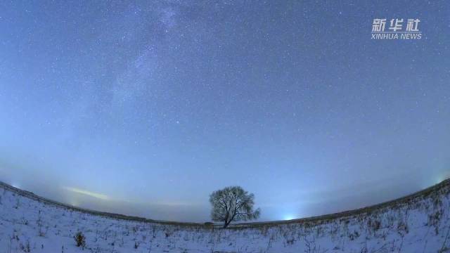 双子座流星雨演绎浪漫天象