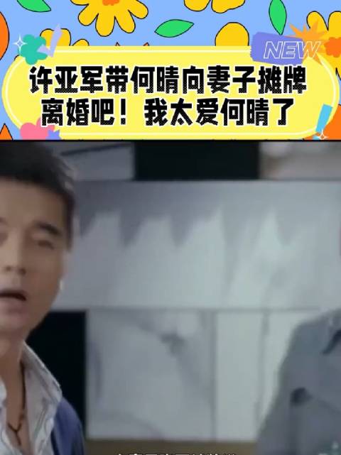 许亚军带何晴向妻子摊牌离婚吧！我太爱何晴了