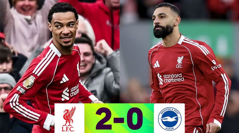 埃基蒂克梅开二度助利物浦2-0胜布莱顿