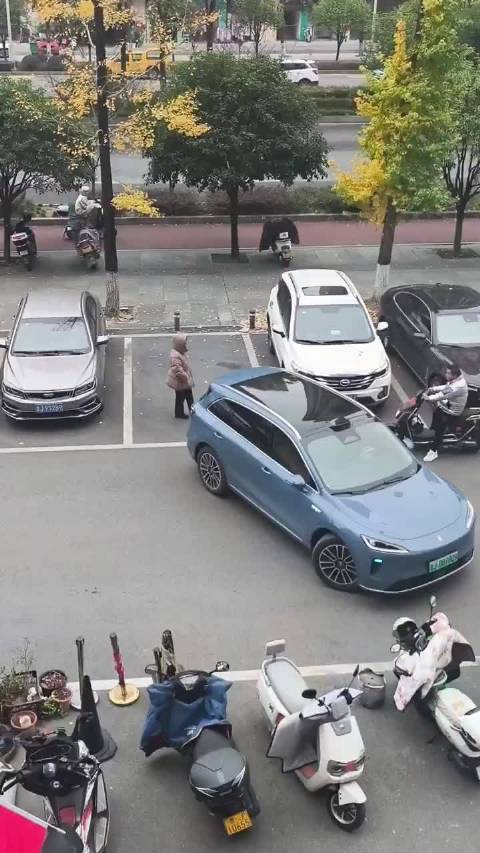 这就是自动泊车的好处，特别讨厌这种占位的