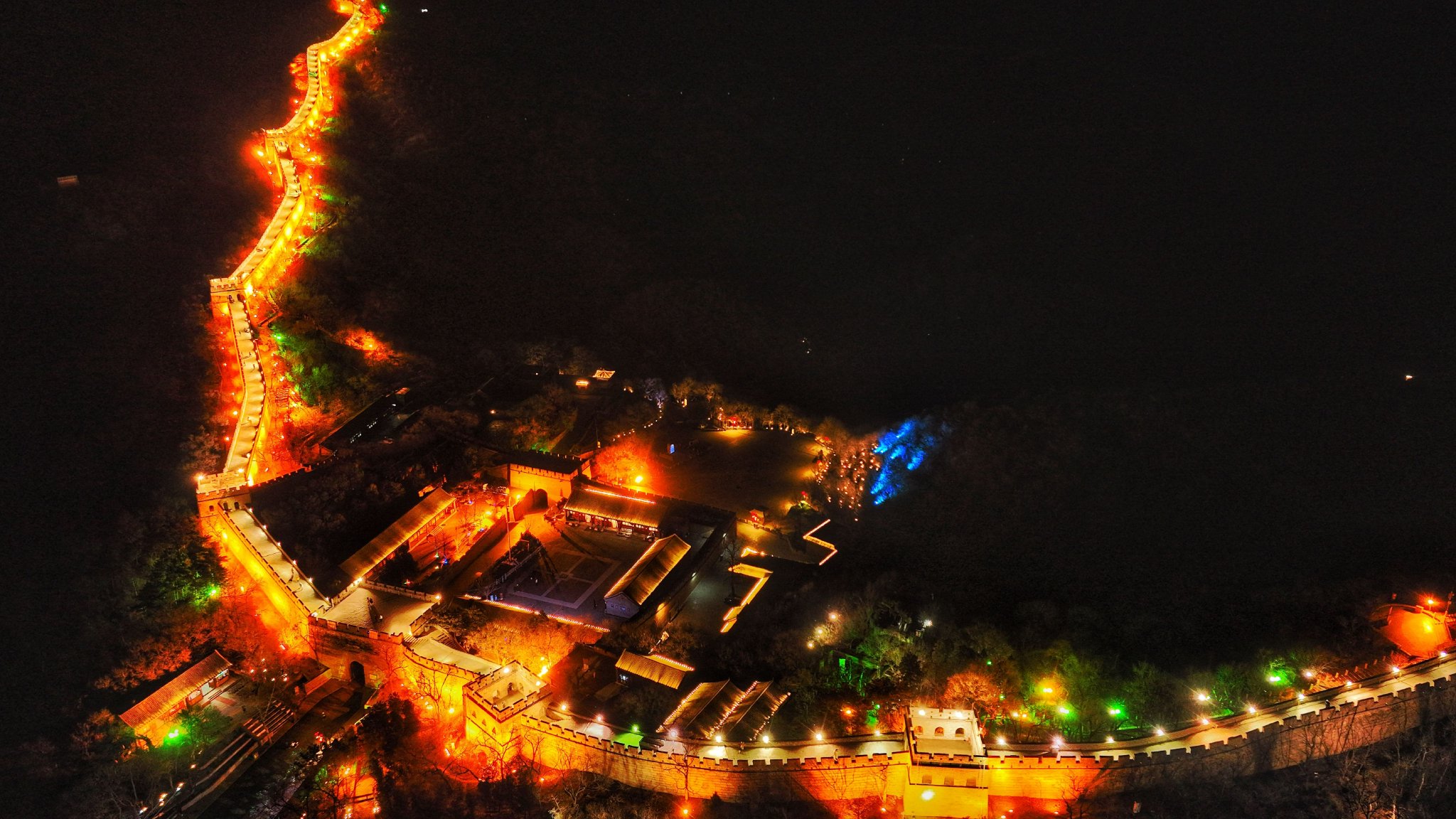 夜長城資料圖。受訪者供圖