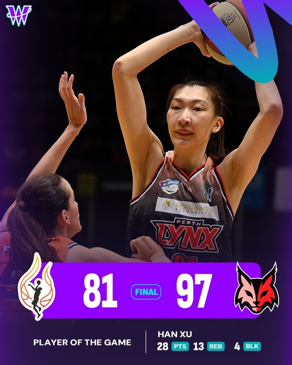 不可阻挡！韩旭爆砍28分13板2断4帽率队取得WNBL三连胜