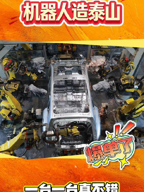 机器人造泰山 一台一台又一台 造完你的造你的 泰山 ！泰——裤——辣