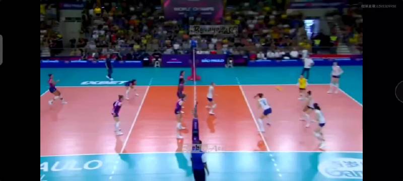 拦网来了～朱婷和齐妃双人拦网看住安娃，妙世界女排新闻朱婷留洋第七季