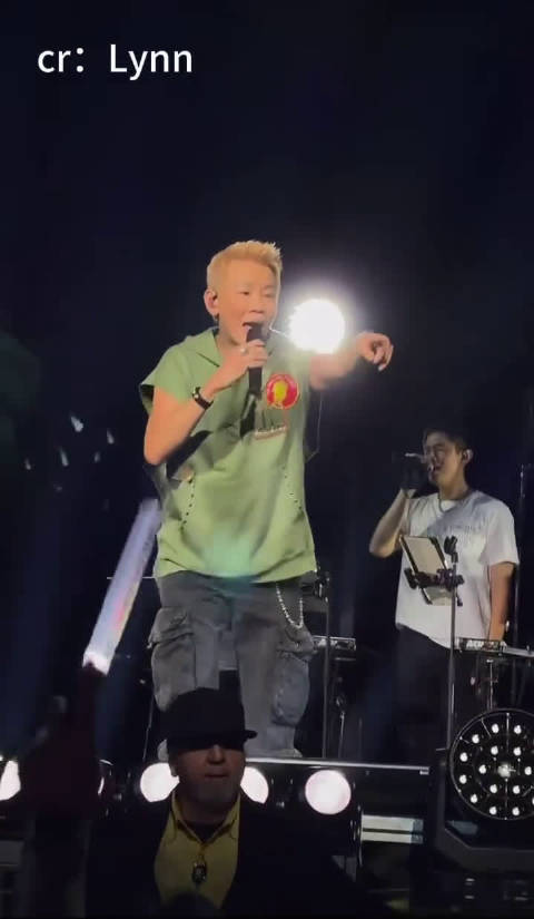 陶喆这身猕猴桃装扮太有趣，绿背心黄头发，舞台上尽情释放，新皮肤太有个性