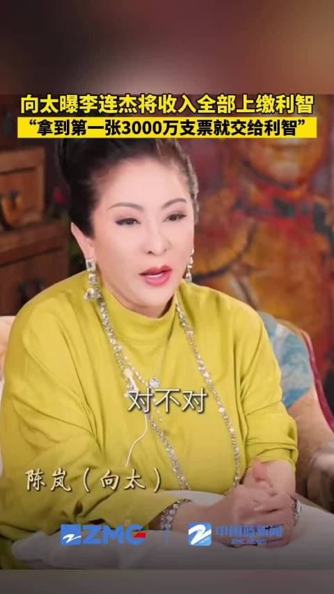 向太曝李连杰将收入全部上缴利智