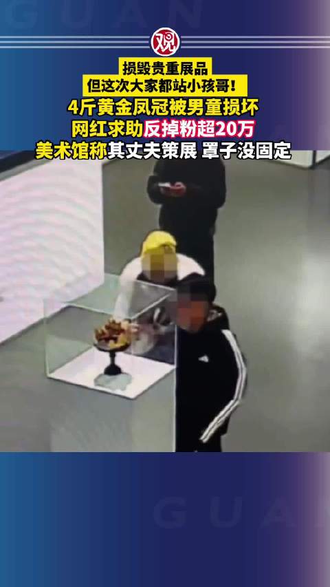 4斤黄金凤冠被男童损坏，网红求助反掉粉20万