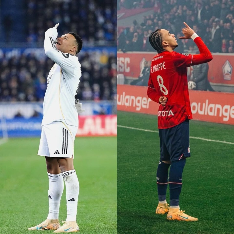 姆巴佩晒模仿其弟弟埃唐的庆祝动作照片：你get到了吗？