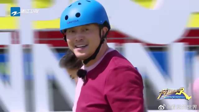 郭艾伦开始就踉跄了一下，之后果然挑战失败，太可惜了