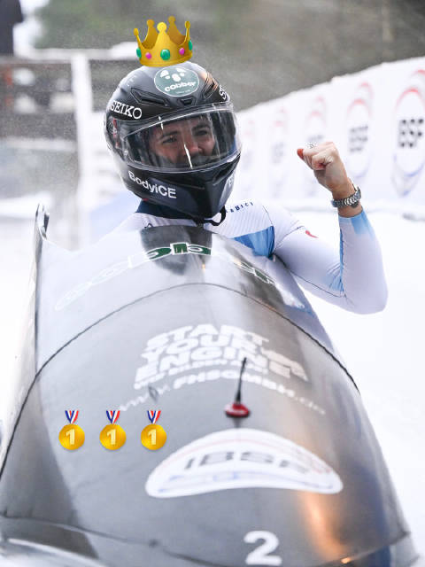 澳大利亚选手沃克连续三夺利勒哈默尔站女子单人雪车冠军