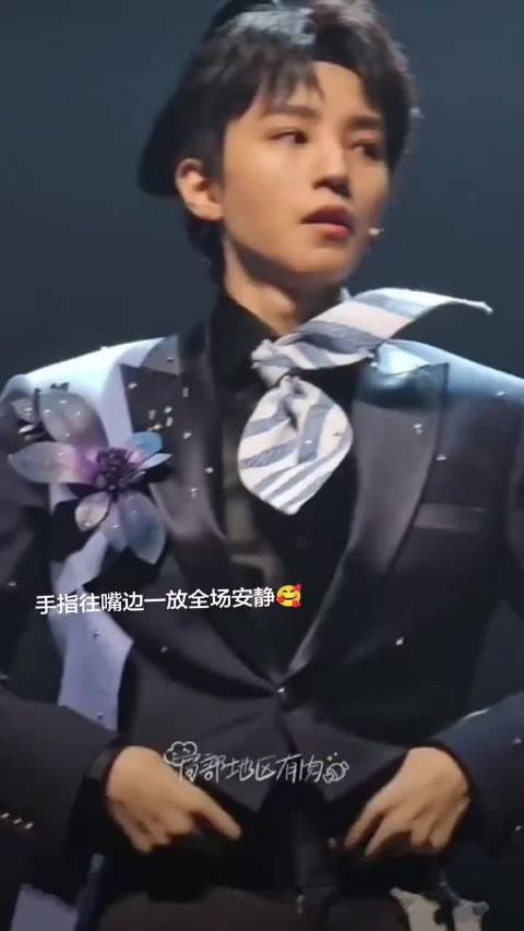 王俊凯让大家安静的动作也太苏了cr.不不喝k