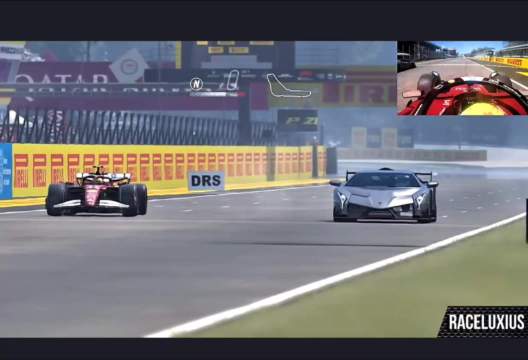 F1的速度到底有多快？看看法拉利F1赛车对阵兰博基尼毒药就知道了