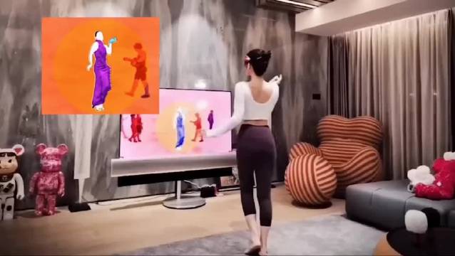 毛晓彤这段居家健身舞