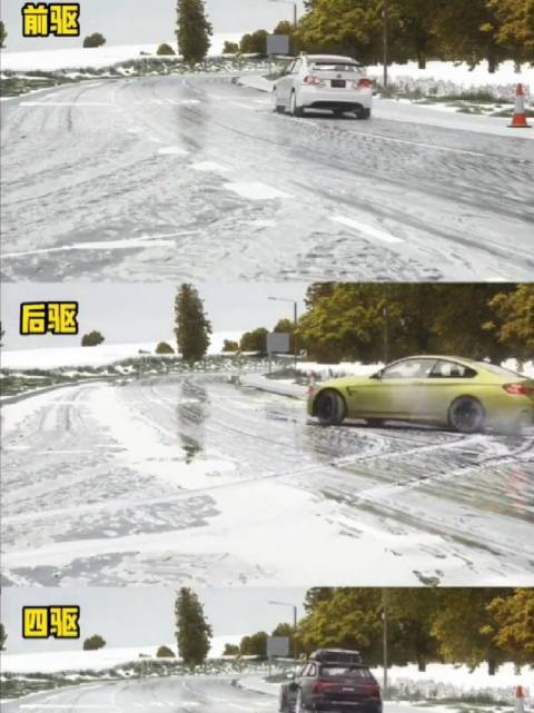 冰雪路面转弯测试，后驱车表现不佳建议换乘