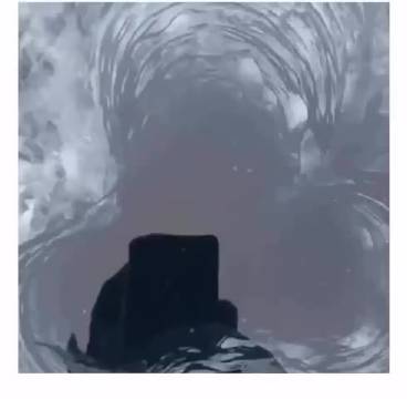 摄影师拍北极冰洞意外捕捉海豹探头瞬间