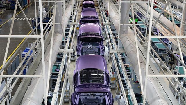 2025年3月26日，广州，广汽本田新能源工厂焊装车间。视觉中国 资料图