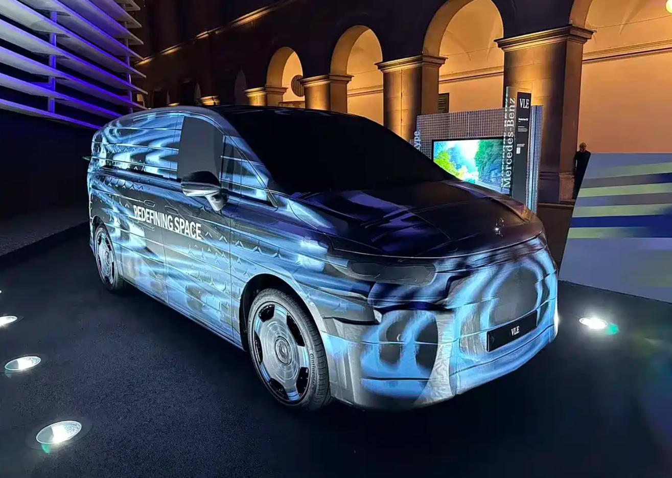 奔驰纯电MPV来了 奔驰VLE预告图发布 搭载VAN.EA纯电架构平台