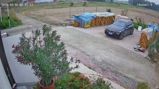 货车溜车男子抱娃推车避险