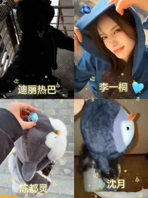 迪丽热巴、李一桐、陈都灵、沈月都拍拎帽子啦，太萌了，想rua！