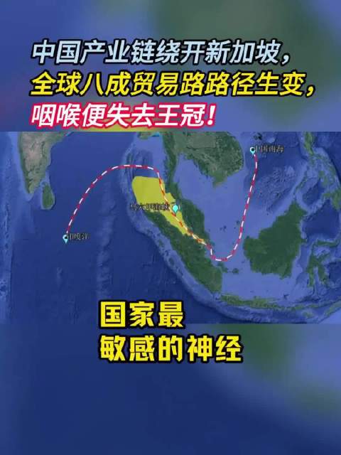 中国产业链绕开新加坡，全球八成贸易路径生变，咽喉便失去王冠！