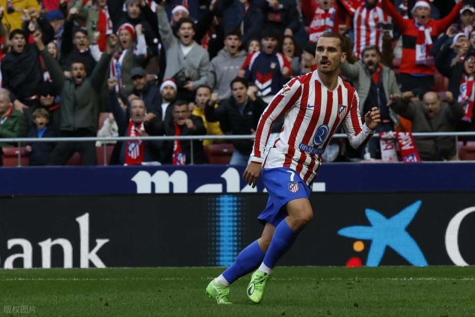 国王杯3-2，马竞险胜鱼腩晋级，格列兹曼梅开二度