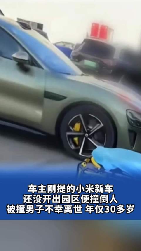 车主刚提的新车，还没开出园区便撞倒人，被撞人已离世