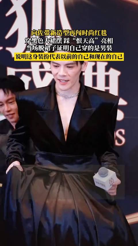 向佐回应被指穿孕肚装：当场脱裙摆证明穿的是男装