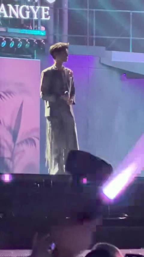 罗云熙拼接套装登台献唱，演绎《今年勇》《一往》