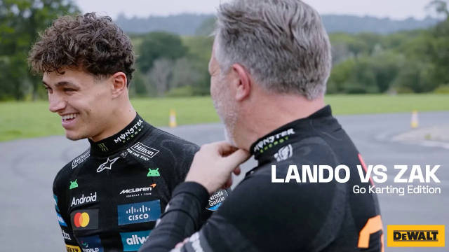 诺里斯与扎克布朗卡丁车对决，前赛车手老板获胜