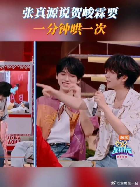 张真源说贺峻霖要一分钟哄一次