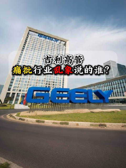吉利汽车副总裁痛批行业乱象，你觉得实在说谁？评论区聊聊