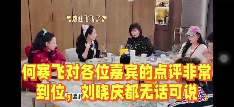 何赛飞有话直说，对几位嘉宾的点评非常到位，刘晓庆都无话可说