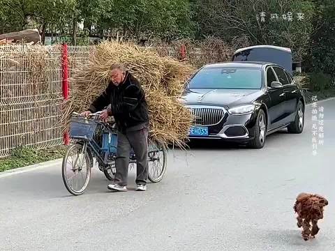 不管你开什么豪车，在外面混得多好，回到家都得干农活