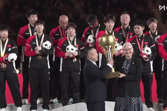 国乒赛季豪取55冠，王楚钦孙颖莎领跑单打