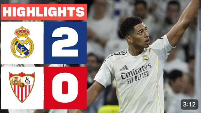 姆巴佩年度59球追平C罗纪录，皇马2-0胜塞维利亚
