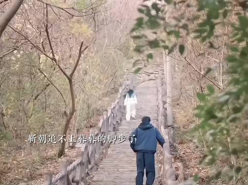 靳朝腿伤体力不支追不上暮暮，委屈站立