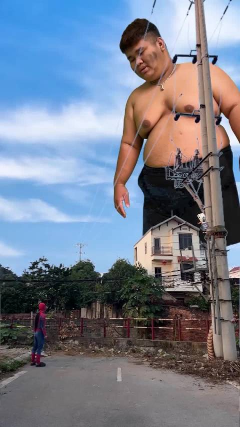 蜘蛛侠与巨型怪兽的大战