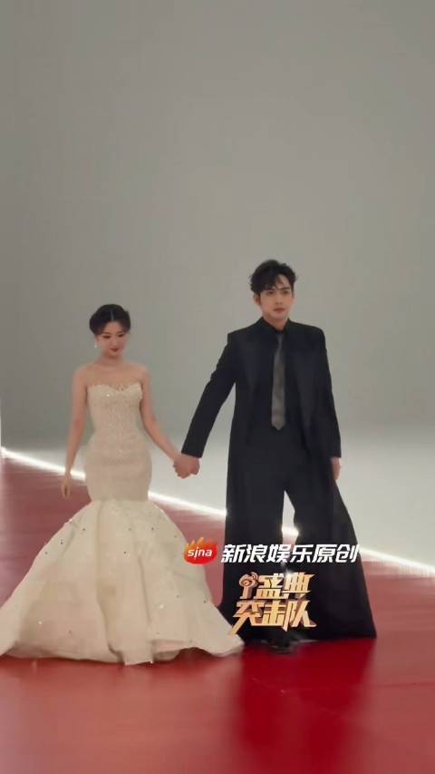 张彬彬毛晓彤黑白配牵手亮相红毯