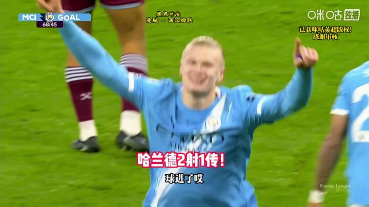 哈兰德2射1传！曼城3-0西汉姆联，赖因德斯破门