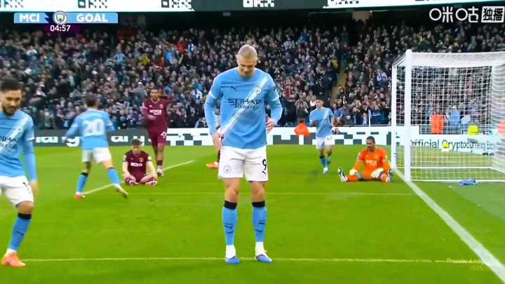 哈兰德独造三球，曼城3-0西汉姆联