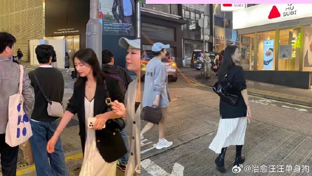 高圆圆香港逛街被偶遇，随便一拍就是气质美女，老公女儿未在身边