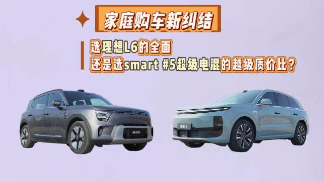 家庭购车新选择：理想L6全面对比smart精灵5号电混