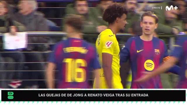 德容对比利亚雷亚尔球员暴力犯规感到愤怒