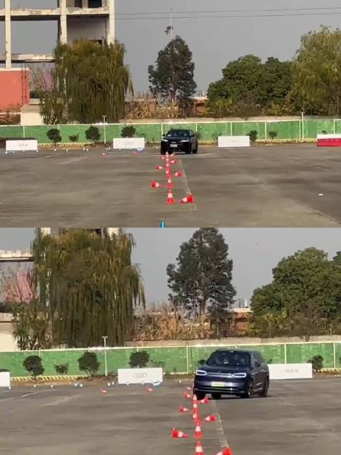 问界 m7 跟奥迪Q5L对比绕桩，任选其中一辆送你的话，你会选谁？