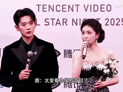 白鹿在2025星光大赏暖心互动双高胎