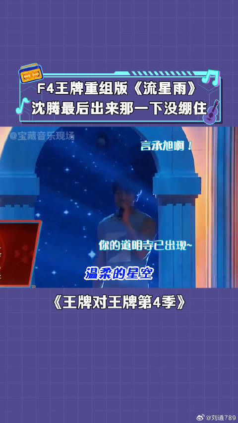 沈腾华晨宇言承旭朱孝天重现流星雨经典