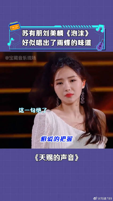 苏有朋刘美麟合唱泡沫重现雨蝶经典