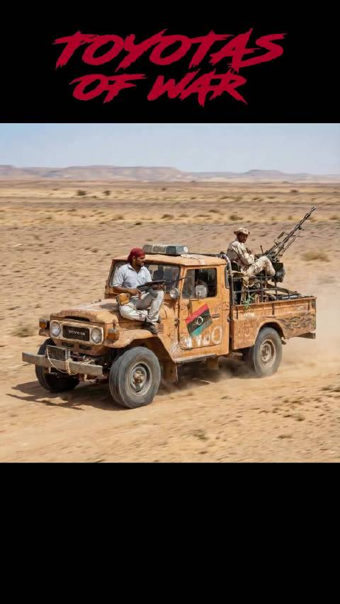 丰田武装皮卡的进化，AI生成