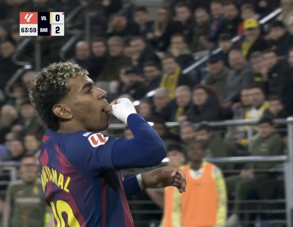 亚马尔本赛季西甲完成66次成功过人，同期五大联赛断档第一